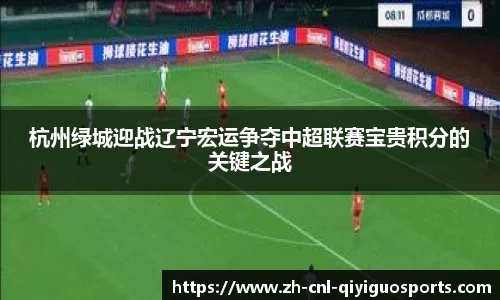 杭州绿城迎战辽宁宏运争夺中超联赛宝贵积分的关键之战